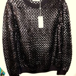 NWT Tory Burch Lansing Sequin Sweater Size Small